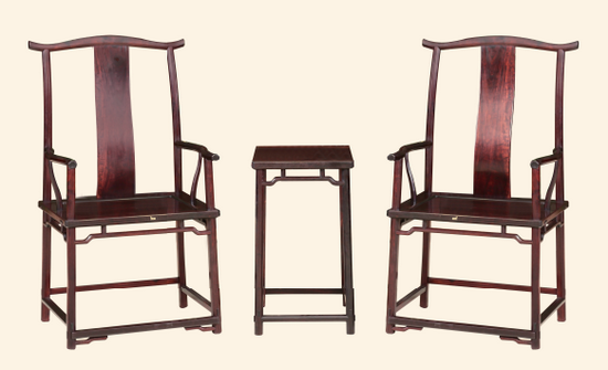 波记家具《小叶紫檀八角官帽椅》 